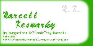 marcell kesmarky business card